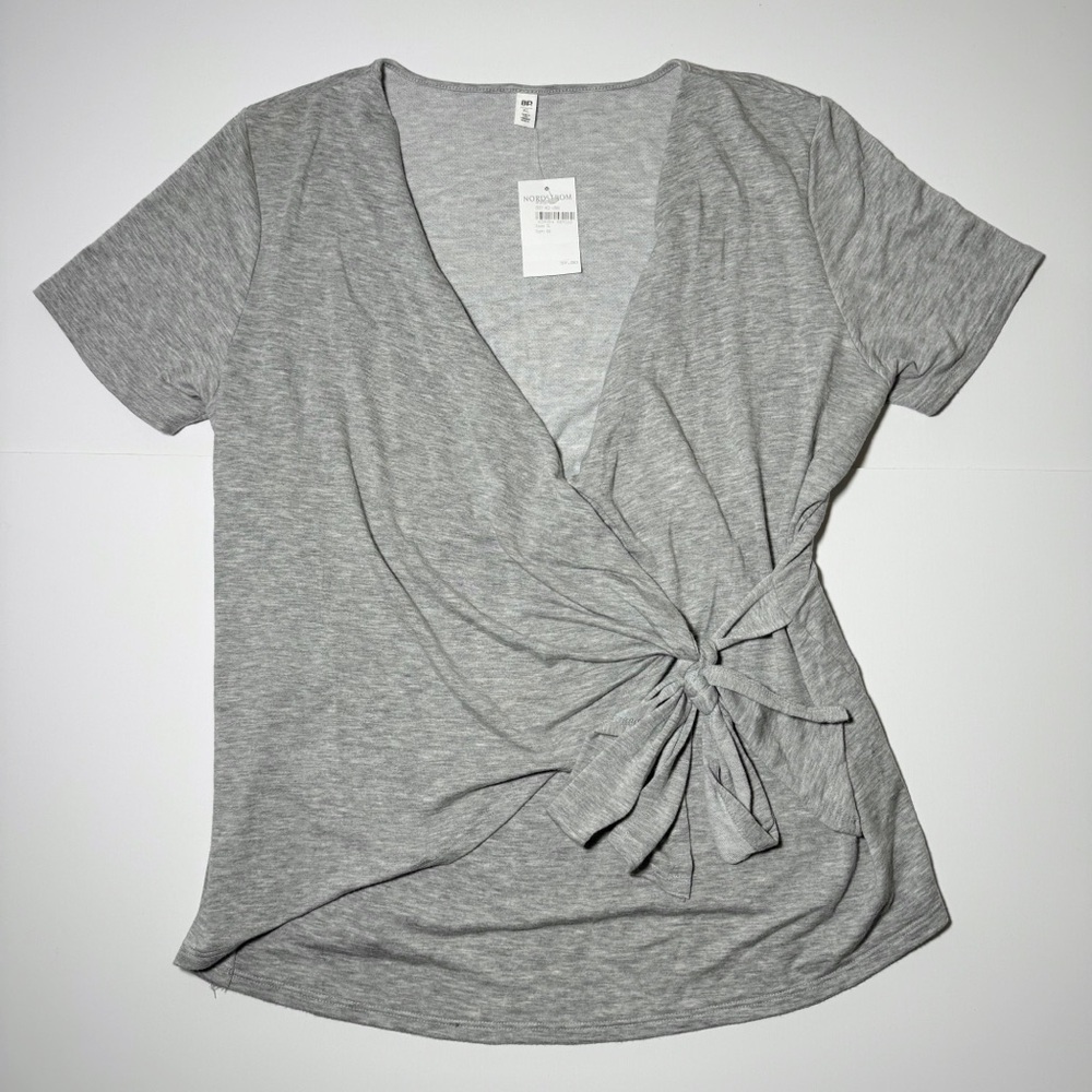 Nordstrom BP. Heather Gray Wrap Top